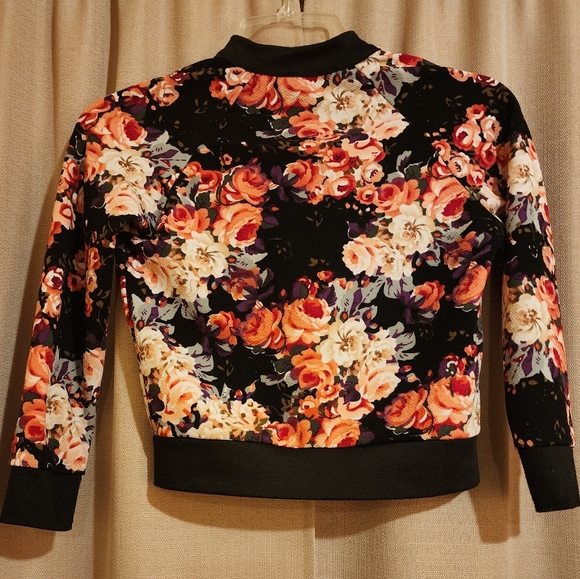 Lightweight Foral Bomber Jacket (8/M) - Picture 2 of 4